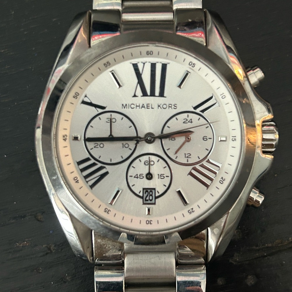 Michael Kors Silver Large Face Watch